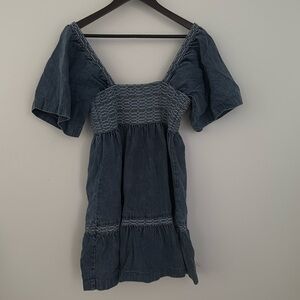 Free people Denim smocked dress